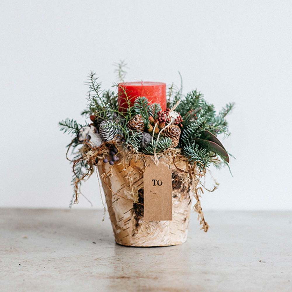 Birch Candle Arrangement