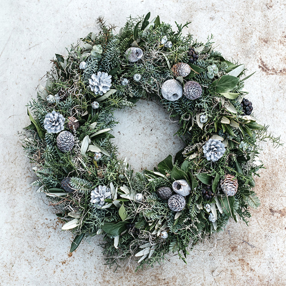 Grey Pine Wreath