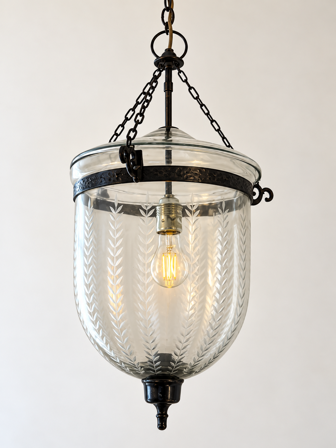 Etched Glass Hundi Lantern