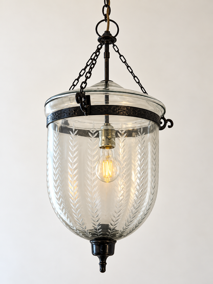 Etched Glass Hundi Lantern