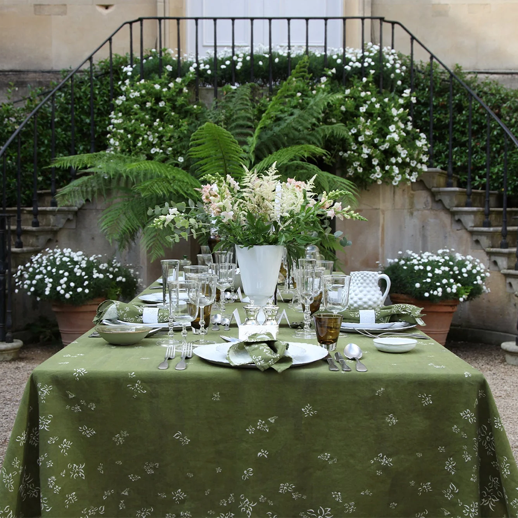 Summerill & Bishop | S&Bee Linen Tablecloth in Avocado Green