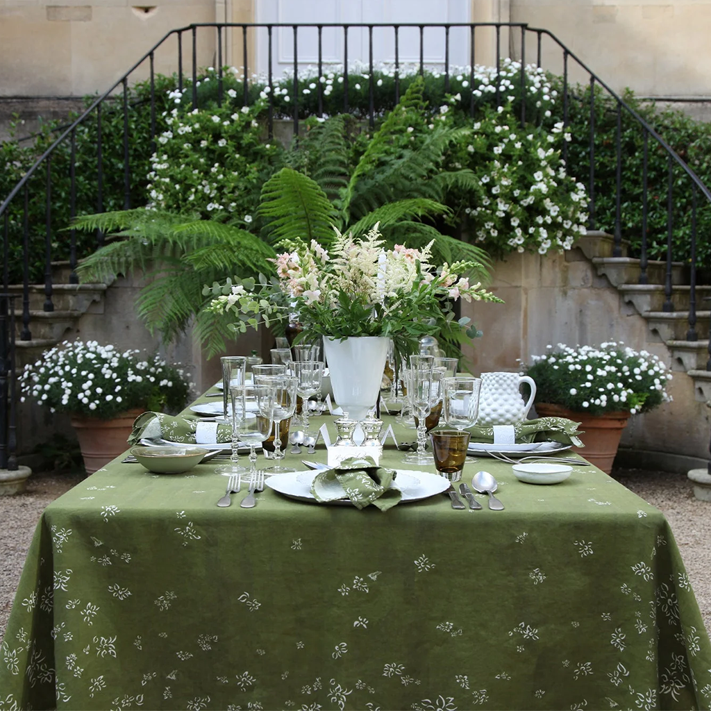 Summerill &amp; Bishop | S&amp;Bee Linen Tablecloth in Avocado Green