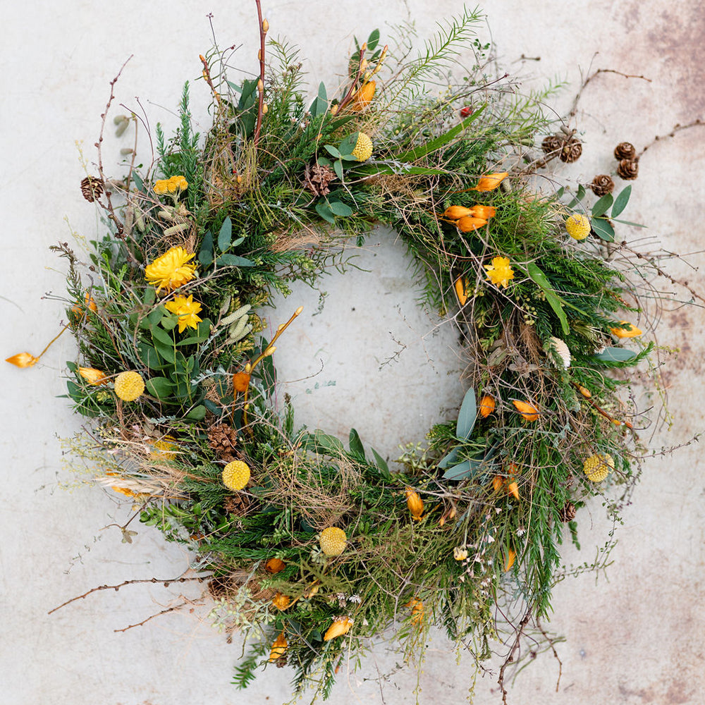 Pops of Yellow Wreath